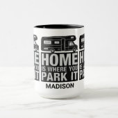 Aangepaste naam Camper Van mokken (Midden)