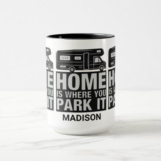 Aangepaste naam Camper Van mokken (Midden)