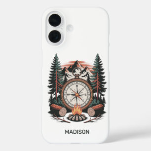 Aangepaste naam Camping iPhone 16 Hoesje