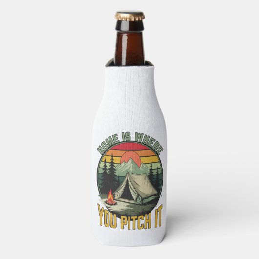 Aangepaste naam Camping Flesjeskoeler (Fles Voorkant)