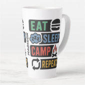 Aangepaste naam Camping Latte Mok (Rechterhoek)