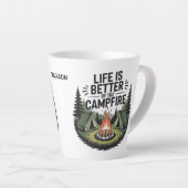 Aangepaste naam Camping Latte Mok (Rechterhoek)