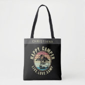 Aangepaste naam Camping - Live. Liefde. Camp Tote Bag (Voorkant)