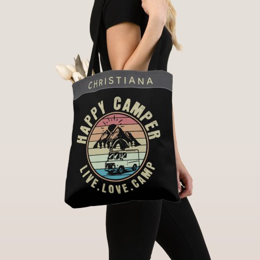Aangepaste naam Camping - Live. Liefde. Camp Tote Bag (Dichtbij)