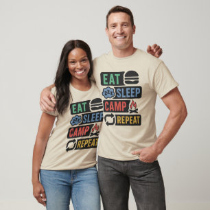 Aangepaste naam Camping T-shirt