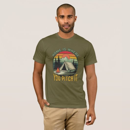 Aangepaste naam Camping T-shirt (Voorkant volledig)