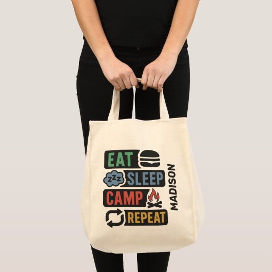 Aangepaste naam Camping Tote Bag (Voorkant (product))