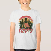 Aangepaste naam Camping Tri-Blend Shirt (Voorkant)