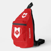 aangepaste naam CANADA Love Sling Bag (Rechterhoek)