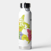 Aangepaste naam Canada Map Waterfles (Links)