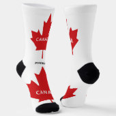 Aangepaste naam Canada Maple Leaf Sokken (Gebogen)