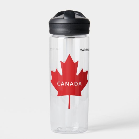 Aangepaste naam Canada Maple Leaf Waterfles (Voorkant)
