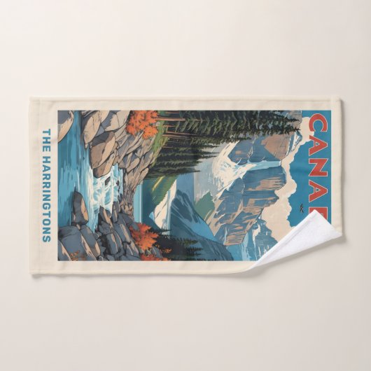 Aangepaste naam Canada Reizen Poster Handdoek (Handdoek)