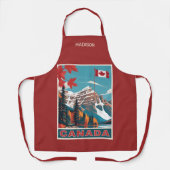 Aangepaste naam Canada Reizen Poster Schort (Voorkant)