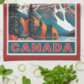 Aangepaste naam Canada Reizen Poster Theedoek (Gevouwen)
