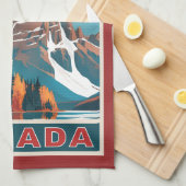 Aangepaste naam Canada Reizen Poster Theedoek (Quarter Fold)