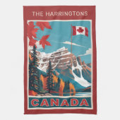 Aangepaste naam Canada Reizen Poster Theedoek (Verticaal)
