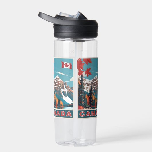 Aangepaste naam Canada Reizen Poster Waterfles (Rechts)