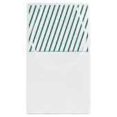 Aangepaste naam | Candy Cane & Green Stripes Kerst Klein Cadeauzakje (Achterkant)