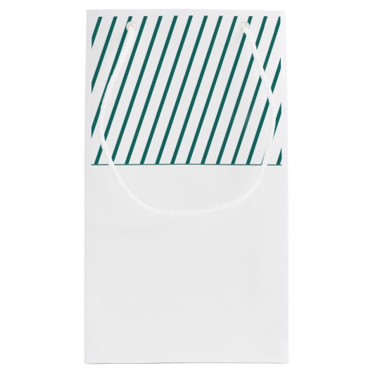 Aangepaste naam | Candy Cane & Green Stripes Kerst Klein Cadeauzakje (Achterkant)