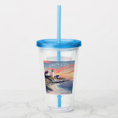 Aangepaste naam Cape Cod Massachusetts Acryl Drinkbeker (Voorkant)