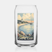 Aangepaste naam Cape Cod Massachusetts Blikvorm Glas (Voorkant)