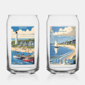 Aangepaste naam Cape Cod Massachusetts Blikvorm Glas (Voorkant)