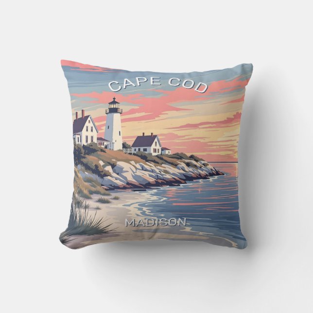 Aangepaste naam Cape Cod Massachusetts Buitenkussen (Voorkant)