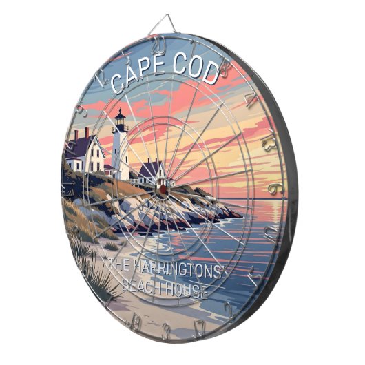 Aangepaste naam Cape Cod Massachusetts Dartbord (Voorkant Rechts)