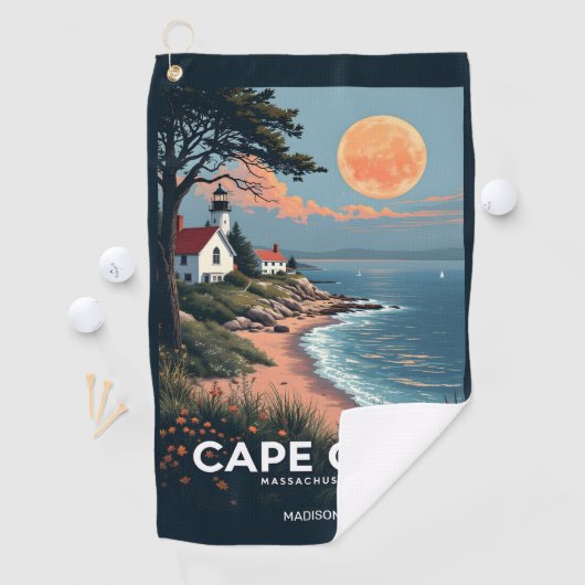 Aangepaste naam Cape Cod Massachusetts Golfhanddoek (Insitu)