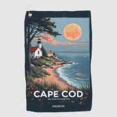 Aangepaste naam Cape Cod Massachusetts Golfhanddoek (Voorkant)