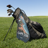 Aangepaste naam Cape Cod Massachusetts Golfhanddoek (Groen)