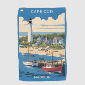 Aangepaste naam Cape Cod Massachusetts Golfhanddoek (Voorkant)
