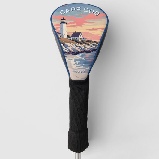 Aangepaste naam Cape Cod Massachusetts Golfheadcover (Voorkant)