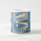 Aangepaste naam Cape Cod Massachusetts Grote Koffiekop (Voorkant)