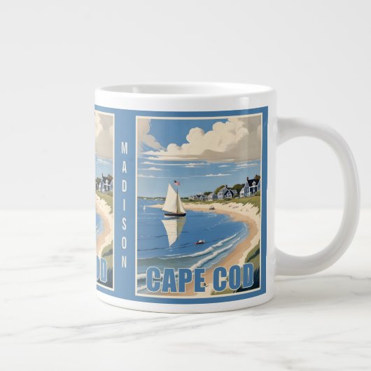 Aangepaste naam Cape Cod Massachusetts Grote Koffiekop (Rechts)