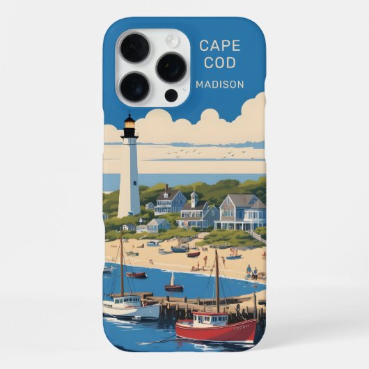 Aangepaste naam Cape Cod Massachusetts iPhone Hoesje (Achterkant)