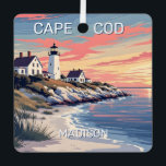 Aangepaste naam Cape Cod Massachusetts Metalen Ornament<br><div class="desc">Zie mijn winkel voor meer objecten uit Massachusetts.</div>