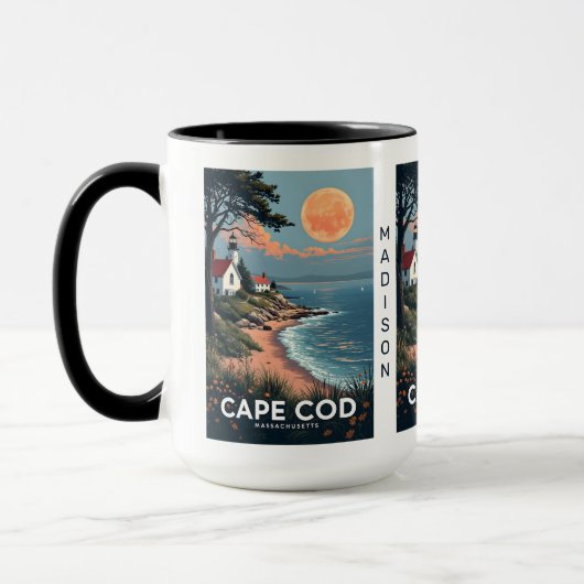 Aangepaste naam Cape Cod Massachusetts Mok (Links)