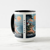 Aangepaste naam Cape Cod Massachusetts Mok (Voorkant links)