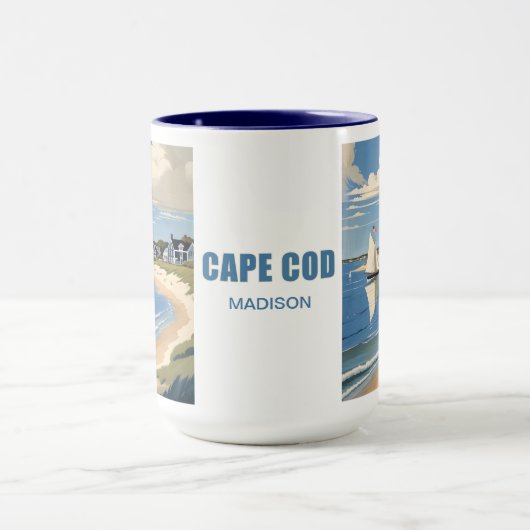 Aangepaste naam Cape Cod Massachusetts Mok (Midden)