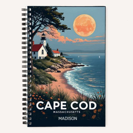 Aangepaste naam Cape Cod Massachusetts Notitieboek (Voorkant)