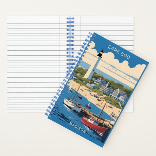Aangepaste naam Cape Cod Massachusetts Notitieboek (Binnen)