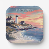 Aangepaste naam Cape Cod Massachusetts Papieren Bordje (Voorkant)
