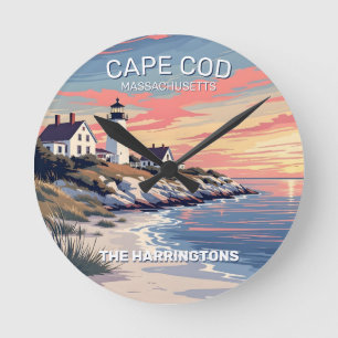 Aangepaste naam Cape Cod Massachusetts Ronde Klok