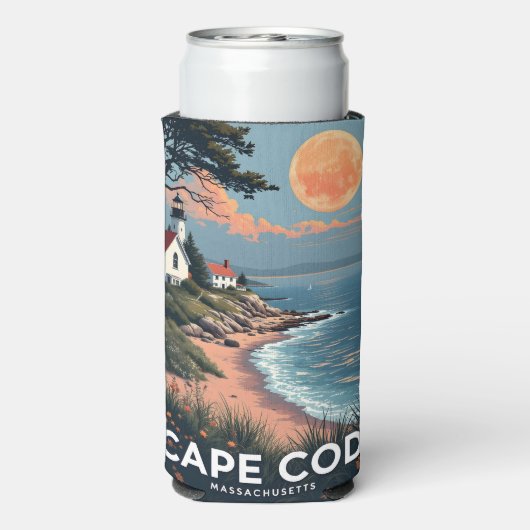 Aangepaste naam Cape Cod Massachusetts Seltzer Blikjeskoeler (Seltzer Achterkant)