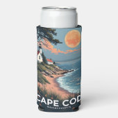 Aangepaste naam Cape Cod Massachusetts Seltzer Blikjeskoeler (Seltzer Voorkant)