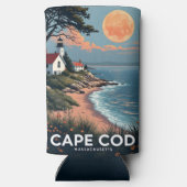 Aangepaste naam Cape Cod Massachusetts Seltzer Blikjeskoeler (Achterkant)