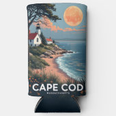Aangepaste naam Cape Cod Massachusetts Seltzer Blikjeskoeler (Voorkant)