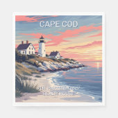 Aangepaste naam Cape Cod Massachusetts Servet (Voorkant)